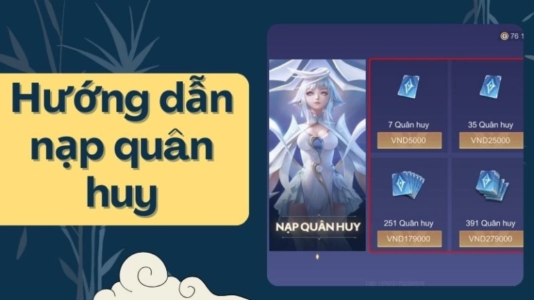 Hướng dẫn nạp quân huy cho game thủ mới bắt đầu chơi